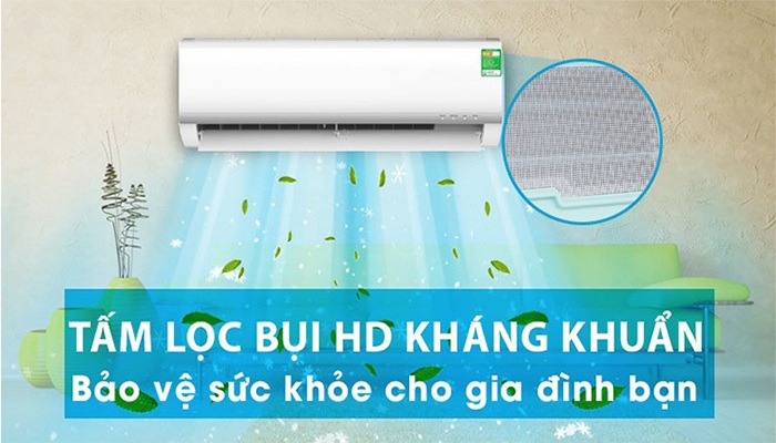 Điều hòa Midea MSAG-24CRN8, lọc bụi khánh khuẩn