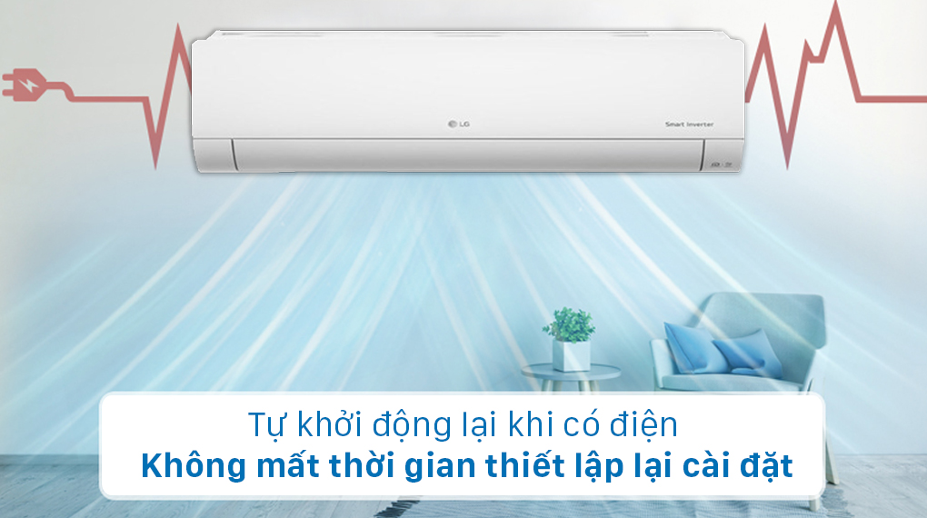 Dàn lạnh Multi LG Inverter 1.5 HP AMNQ12GSJA0 với chức năng tự khởi động lại