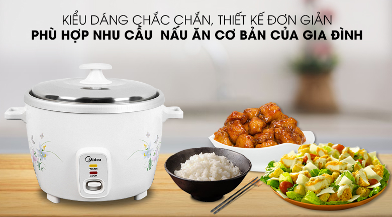 Thiết kế - Nồi cơm điện Midea 1.8 lít MR-GM18SA