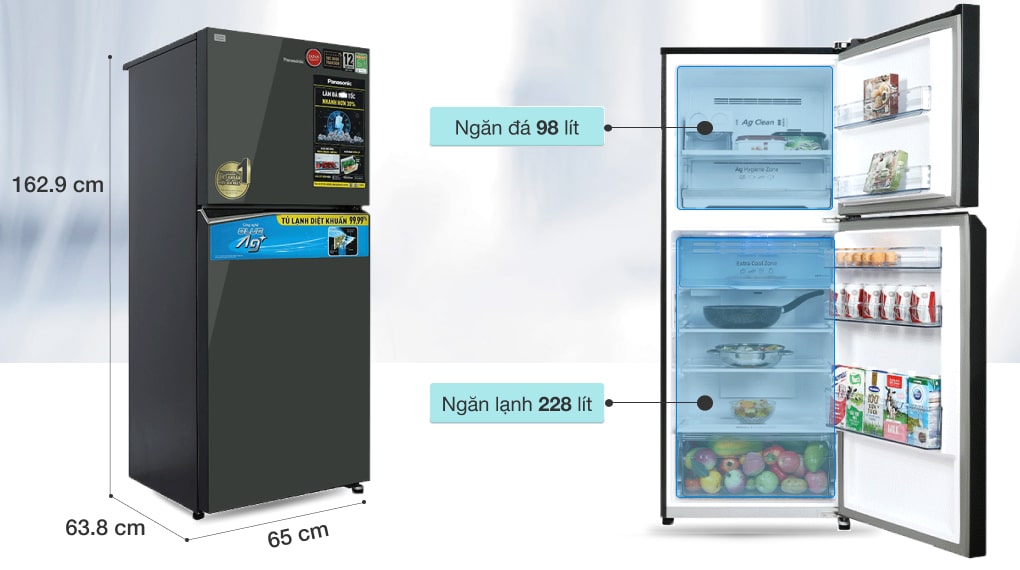 Tủ lạnh Panasonic NR-TL351VGMV