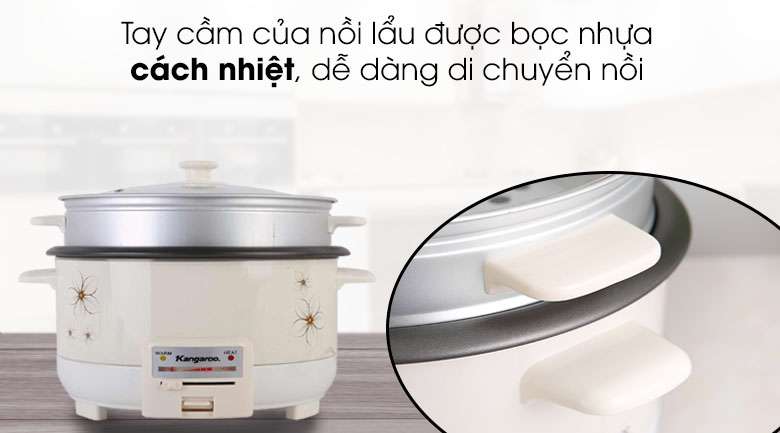 Tay cầm - Nồi lẩu điện Kangaroo KG272 4.5 lít