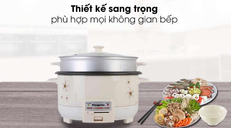 Thiết kế - Nồi lẩu điện Kangaroo KG272 4.5 lít