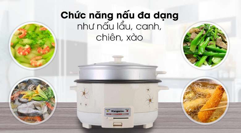 Đa dạng chức năng nấu - Nồi lẩu điện Kangaroo KG272 4.5 lít
