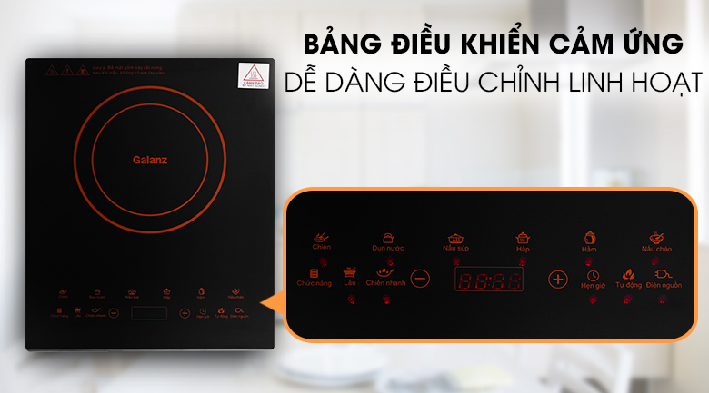 Bảng điều khiển tiếng Việt Bếp điện từ Galanz CH211E