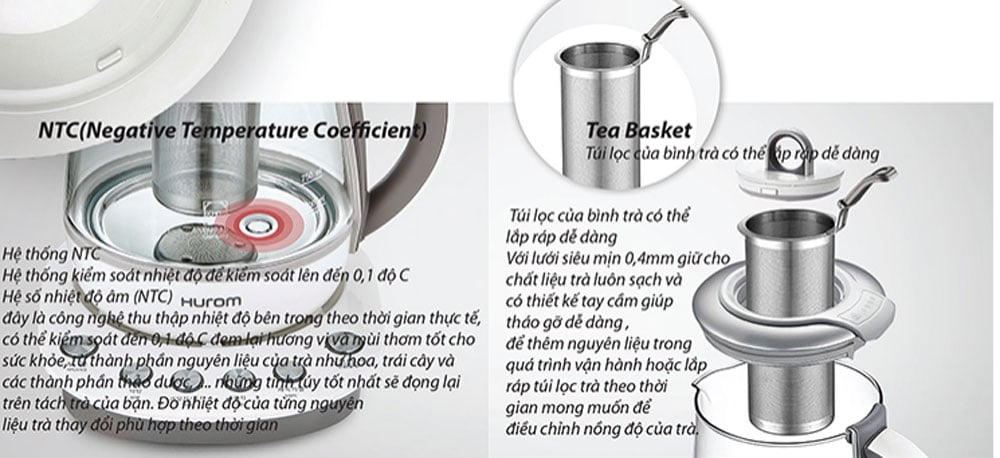 Ấm pha trà Hurom TM-B01 - Hàng chính hãng