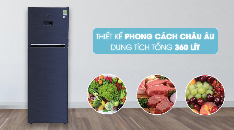 Tủ lạnh Beko Inverter 321 lít RDNT360E50VZWB - Dung tích 360 lít