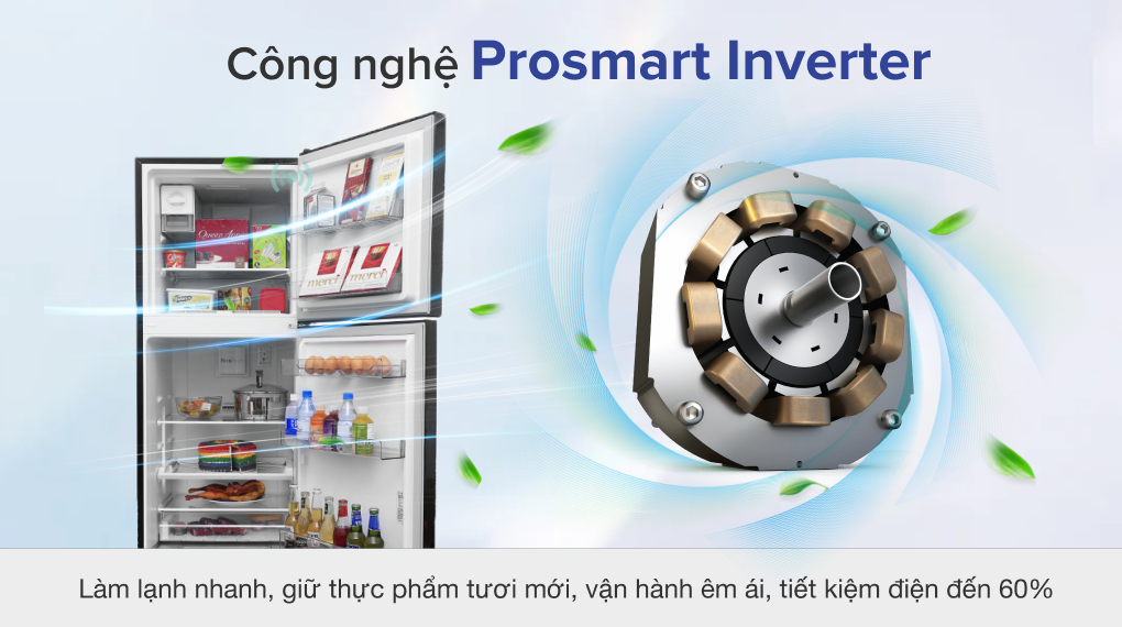 Tủ lạnh Beko Inverter 321 lít RDNT360E50VZWB - Công nghệ Prosmart Inverter