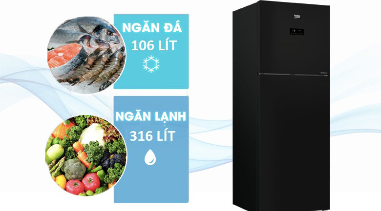 Tủ lạnh Beko Inverter 422 lít RDNT470E50VZJGB
