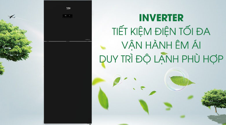 Công nghệ Inverter - Tủ lạnh Beko Inverter 422 lít RDNT470E50VZJGB