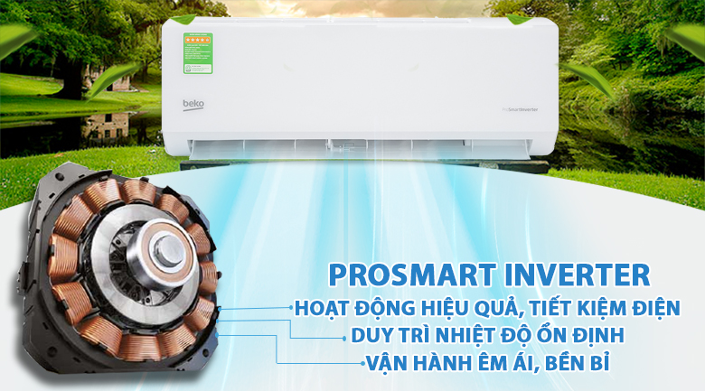 Máy lạnh Beko Inverter 1 HP RSVC09VT - Prosmart Inverter