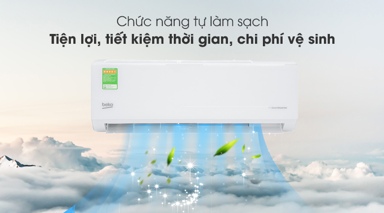 Máy lạnh Beko Inverter 1 HP RSVC09VT - Tự làm sạch Seft Clean