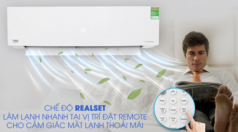 RealSet - Máy lạnh Beko Inverter 1 HP RSVC10BV