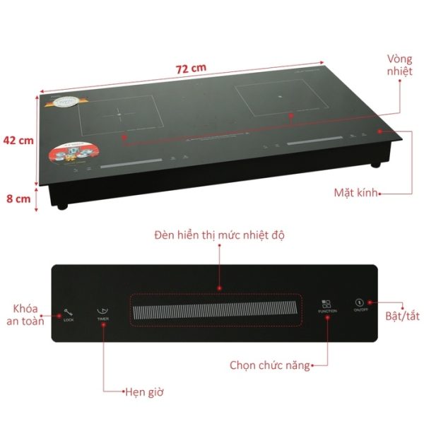 Bếp điện đôi JUNGER ID-16 3400W 2