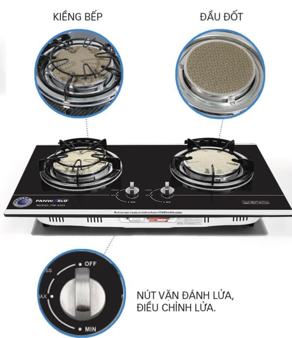 BẾP GAS ÂM HỒNG NGOẠI PW-4203 0