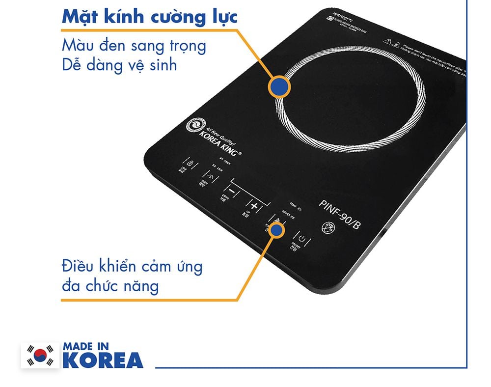 Bếp hồng ngoại đơn Korea King PINF-90/B - Hàng chính hãng