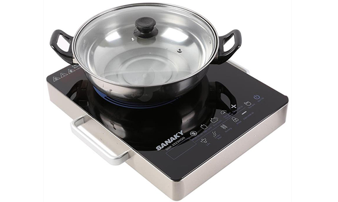 Bếp hồng ngoại Sanaky SNK 2523HGN khóa an toàn