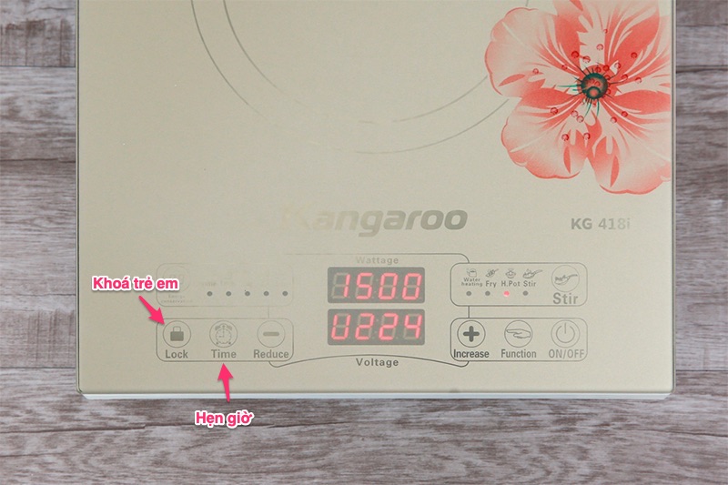 Bếp từ Kangaroo KG418I  - bảng điều hiển cảm ứng