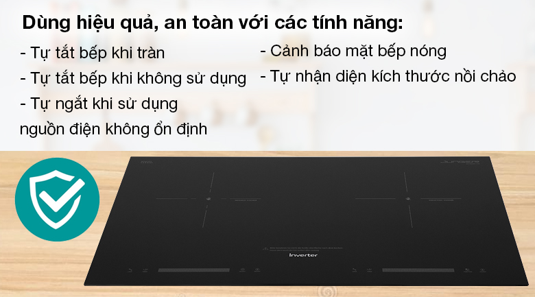 Bếp từ hồng ngoại Junger SIS-68 - Đảm bảo an toàn khi sử dụng
