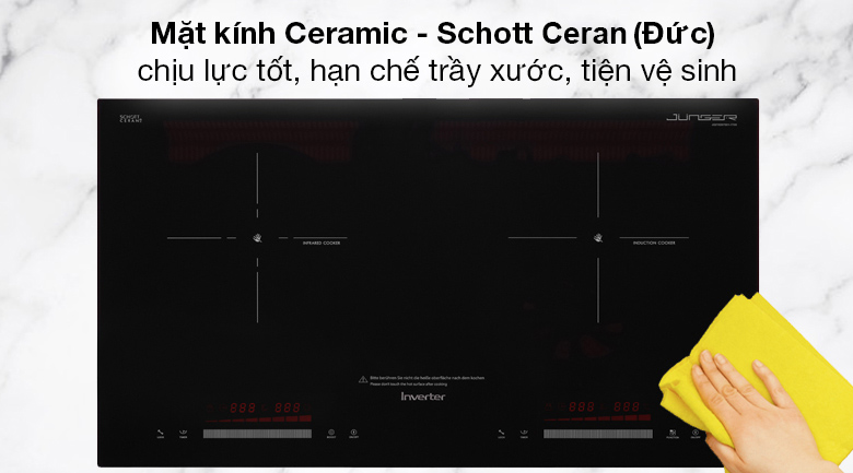 Mặt kính Ceramic - Schott Ceran của Đức chất lượng cao