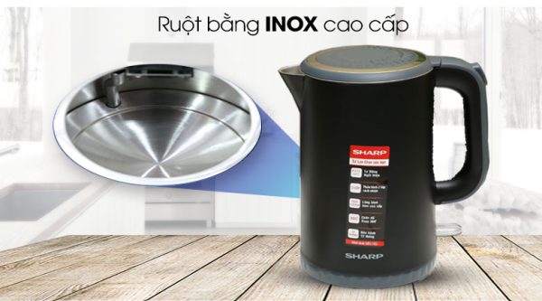Bình đun siêu tốc Sharp 1.7 lít EKJ-17EVPS-BK 2