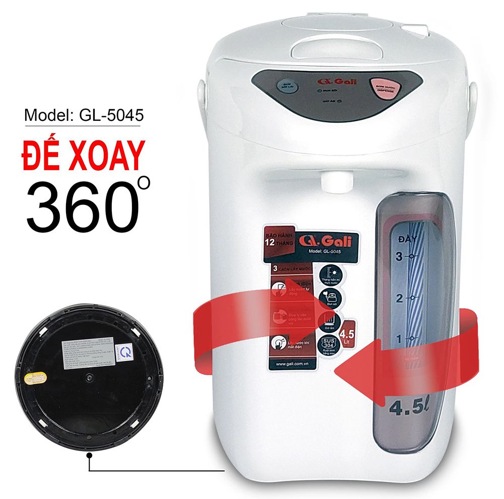 Bình thủy điện Gali GL-5045 - Hàng chính hãng