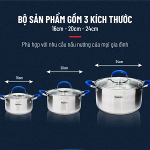Bộ nồi inox Nagakawa NAG1302 9