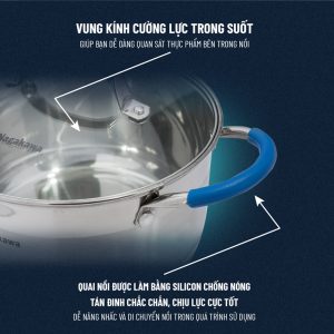 Bộ nồi inox Nagakawa NAG1302 5