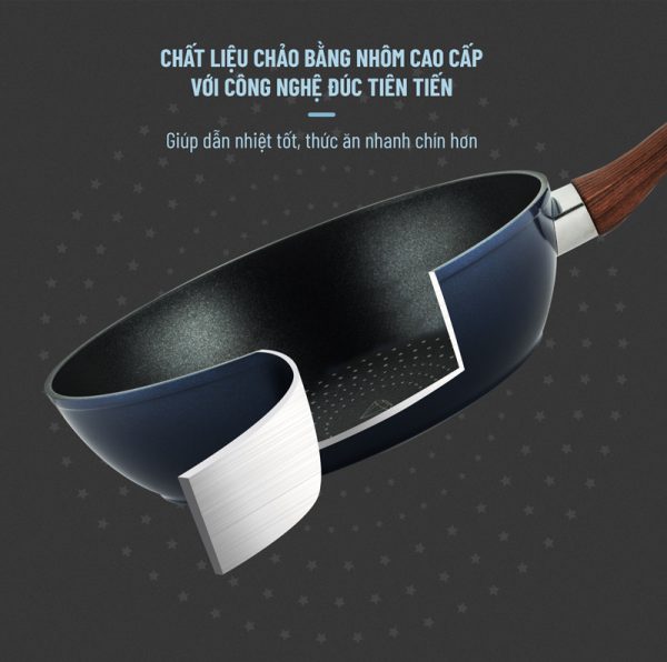 Chảo kim cương đáy từ Nagakawa NAG2653 7
