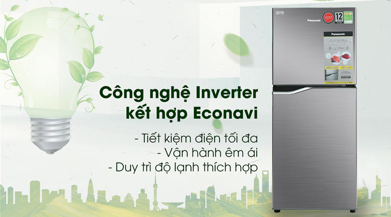 Tủ lạnh Panasonic Inverter 170 lít NR-BA190PPVN tiết kiệm điện