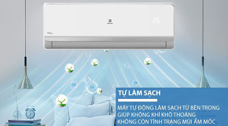 Tự động làm sạch - Điều hòa Electrolux 1 chiều Inverter 9000 BTU ESV09CRR-C7