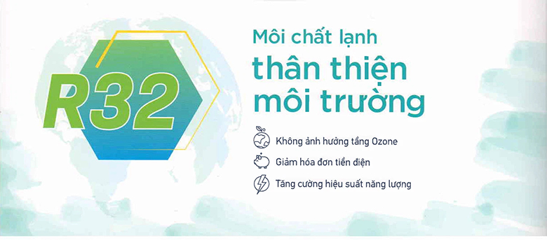 Sử dụng gas R32 - Điều hoà Funiki 1 chiều Inverter 9000 BTU HIC09TMU