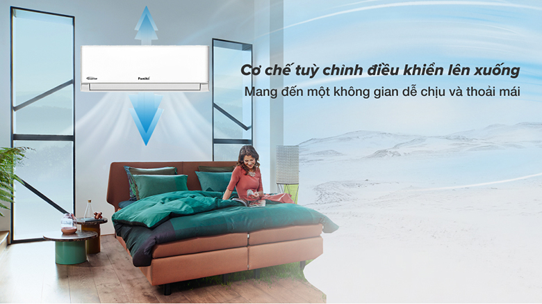 Hướng gió góc gió rộng - Điều hoà Funiki 1 chiều Inverter 9000 BTU HIC09TMU