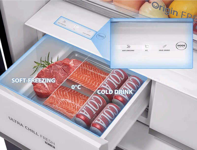 Ngăn đông mềm đa năng Ultra-chill Fresh -3 đến 5°C