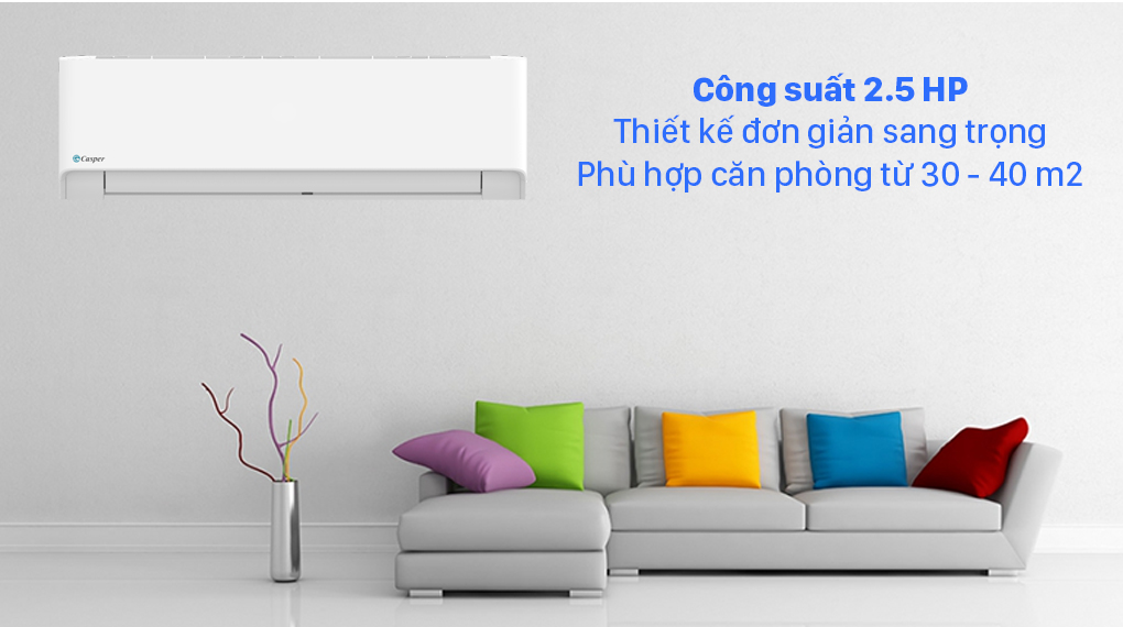 Máy lạnh Casper 2.5 HP LC-24FS32 - Công suất 2.5 HP cho phòng diện tích từ 30 - 40 m2