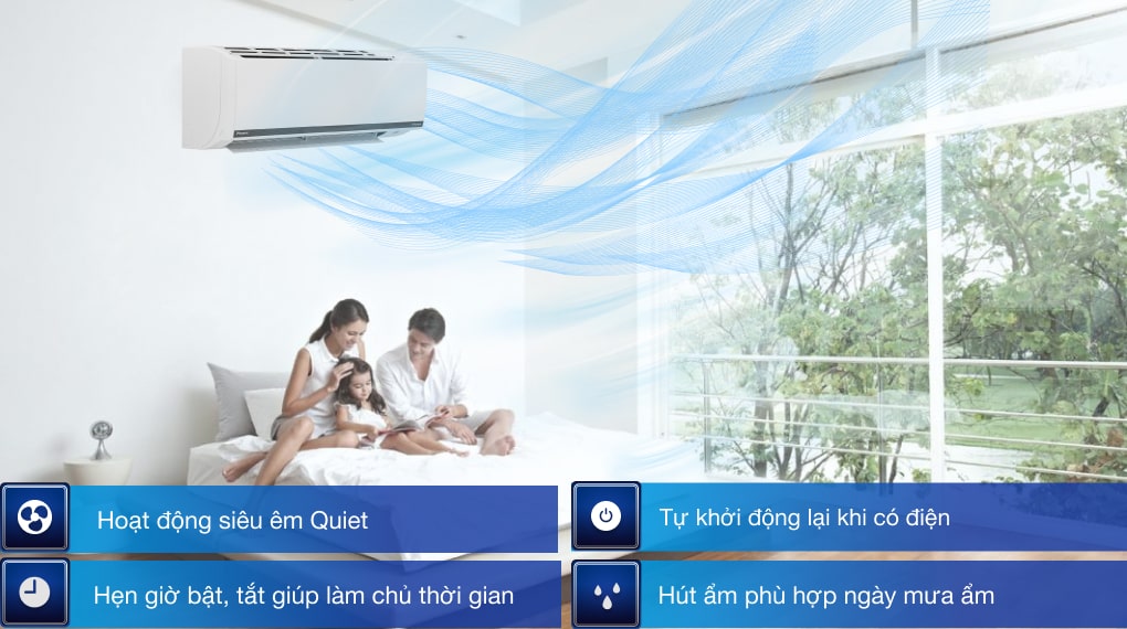 Máy lạnh Daikin Inverter 2.5 HP FTKB60WAVMV - Tiện ích