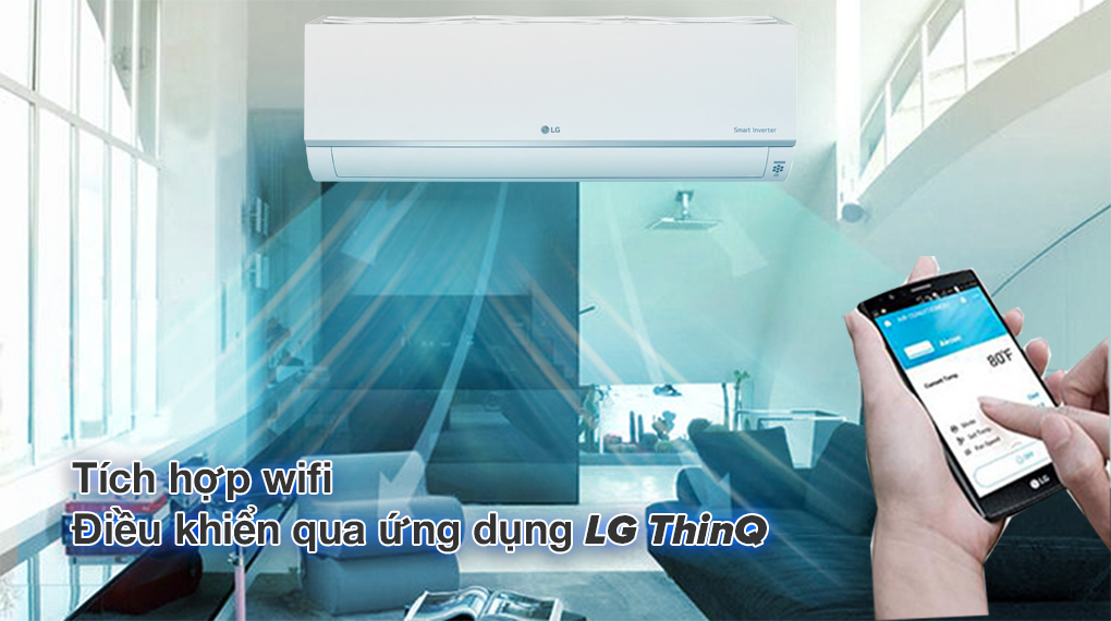 Điều khiển qua LG ThinQ với wifi-Dàn lạnh Multi LG Inverter 2.5 HP AMNQ24GSKB0