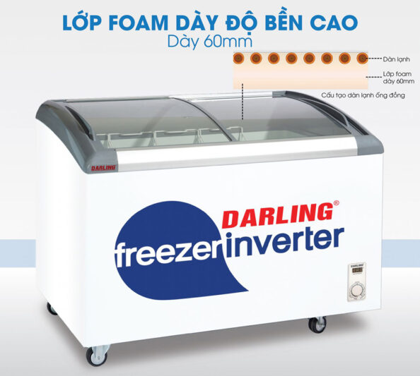 darling-dmf-3579aeki-lop-foam-day-594x533-1 Lớp Foam dày 60mm của tủ đông Darling inverter DMF-3579AEKI