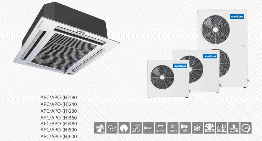 Điều hòa âm trần Sumikura 1 chiều 18.000Btu APC/APO-180/8W-A