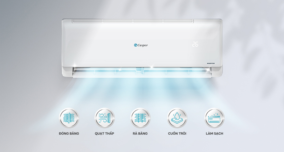 Chế độ iClean tự động làm sạch điều hòa Casper ProAir - J series Chế độ iClean tự động làm sạch điều hòa Casper ProAir - J series