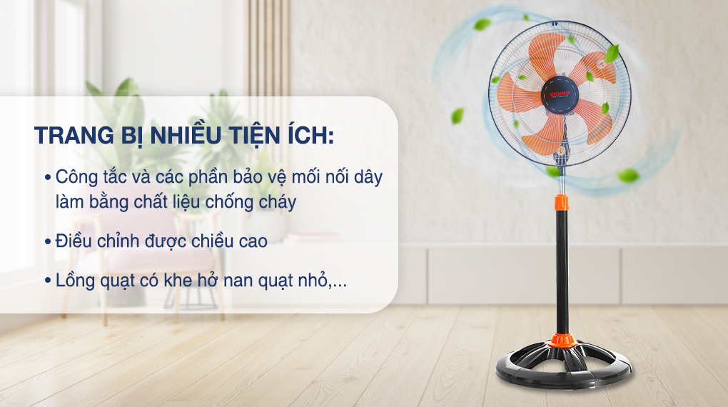 Quạt đứng Senko DTS1609 - Tiện ích