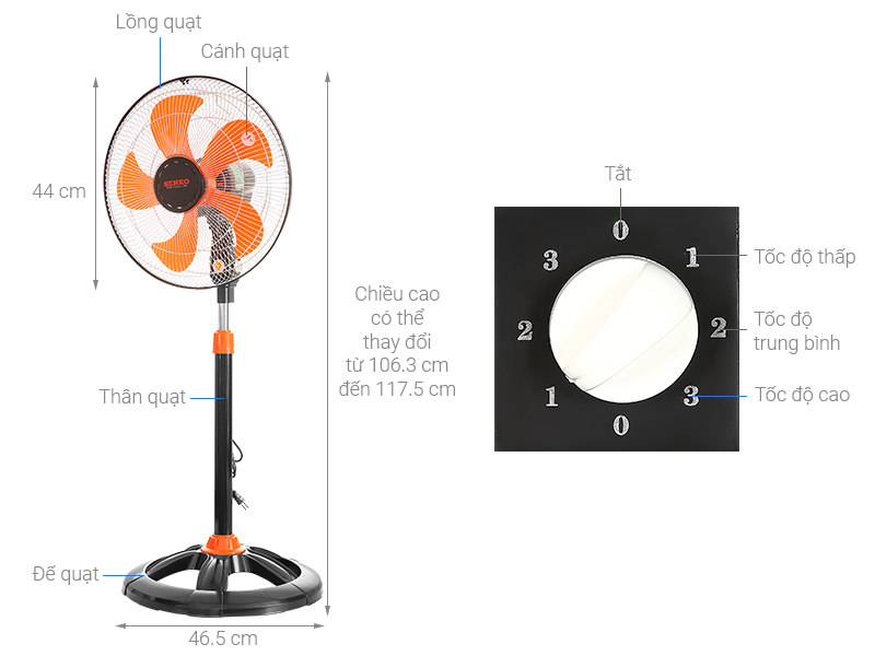 Quạt đứng Senko DTS1609