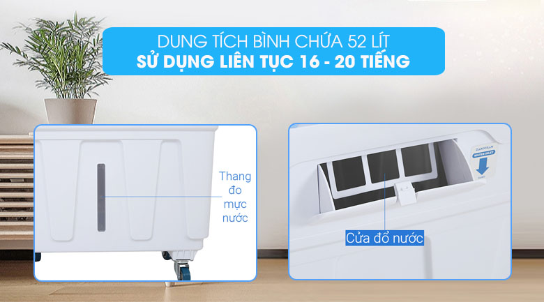 Dung tích 52 lít - Quạt điều hòa không khí Daikiosan DKA-05000G