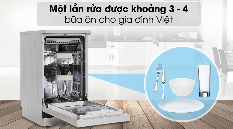 Máy rửa chén độc lập Galanz W45A3A401S-0E1(SS) - Một lần rửa được khoảng 3-4 bữa ăn