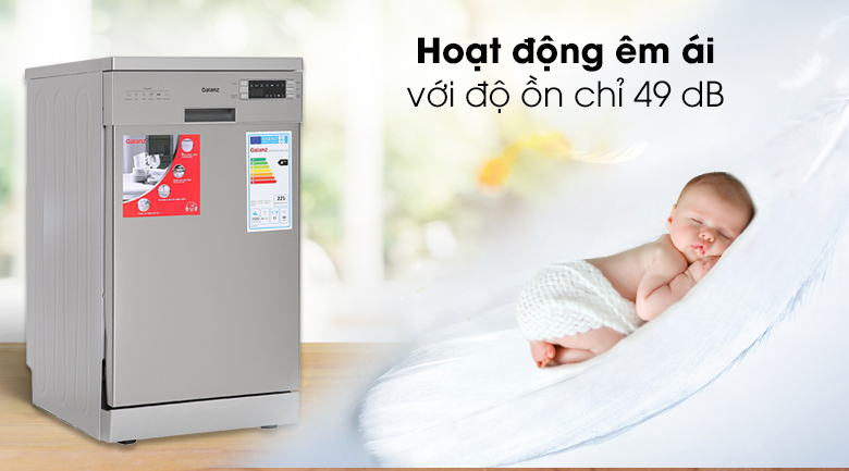 Máy rửa chén độc lập Galanz W45A3A401S-0E1(SS) - Hoạt động êm ái