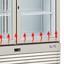 Hệ thống sấy kính bằng khí nóng của tủ mát Alaska SL-8C