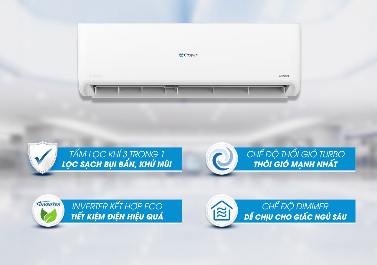 Máy lạnh Casper HC-24IA32 Inverter 2.5 HP (2.5 Ngựa)