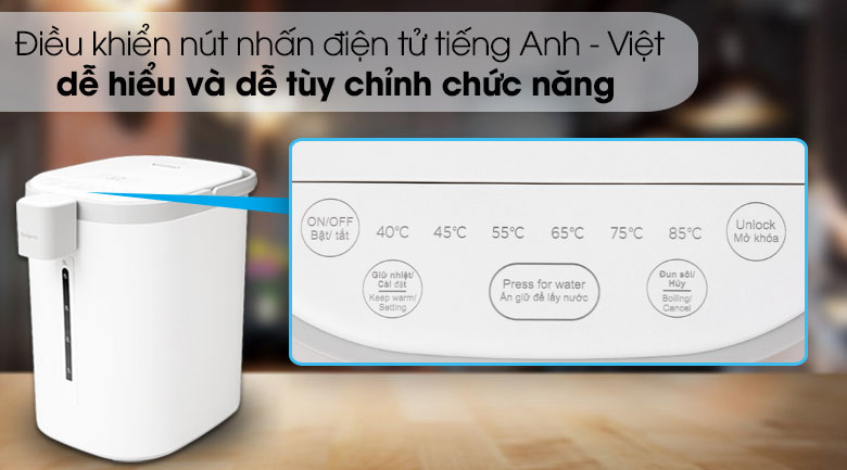 điều khiển - Ruột bình - Bình thủy điện Kangaroo KGK1 5 lít