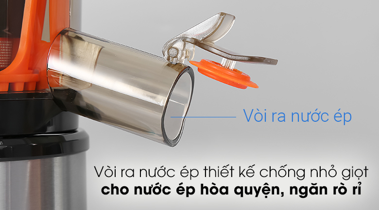 Máy ép trái cây Korihome JEK-636 - Thiết kế vòi ra nước ép chống nhỏ giọt