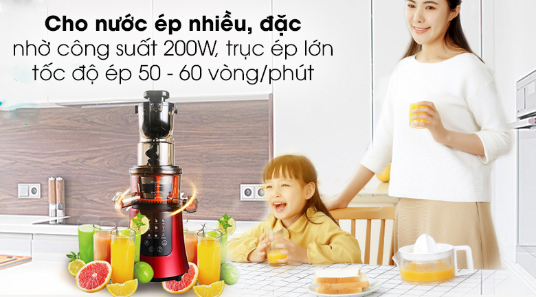 Máy ép trái cây Korihome JEK-688 - Công suất hoạt động mạnh mẽ 200W