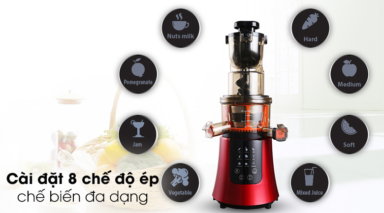 Máy ép trái cây Korihome JEK-688 - Thiết lập 8 chế độ ép thông minh